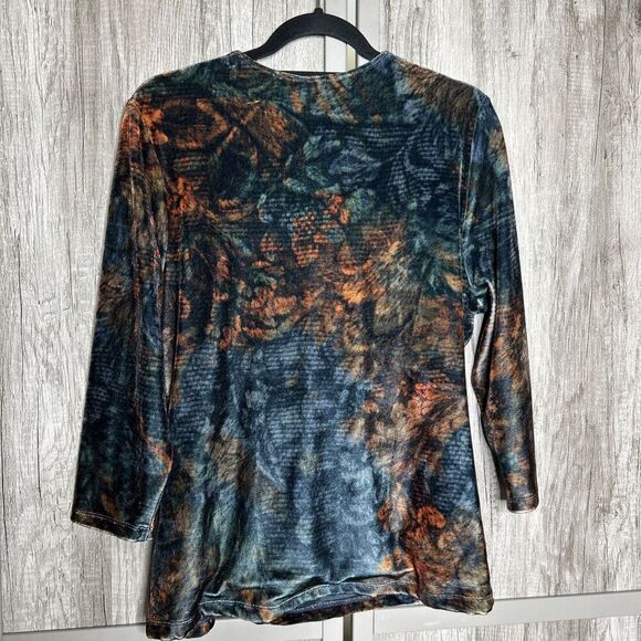 Soft Surroundings Velvet Top Alyssa Faux Wrap V Neck Bohemian Holiday NEW Sz XL - Picture 6 of 6